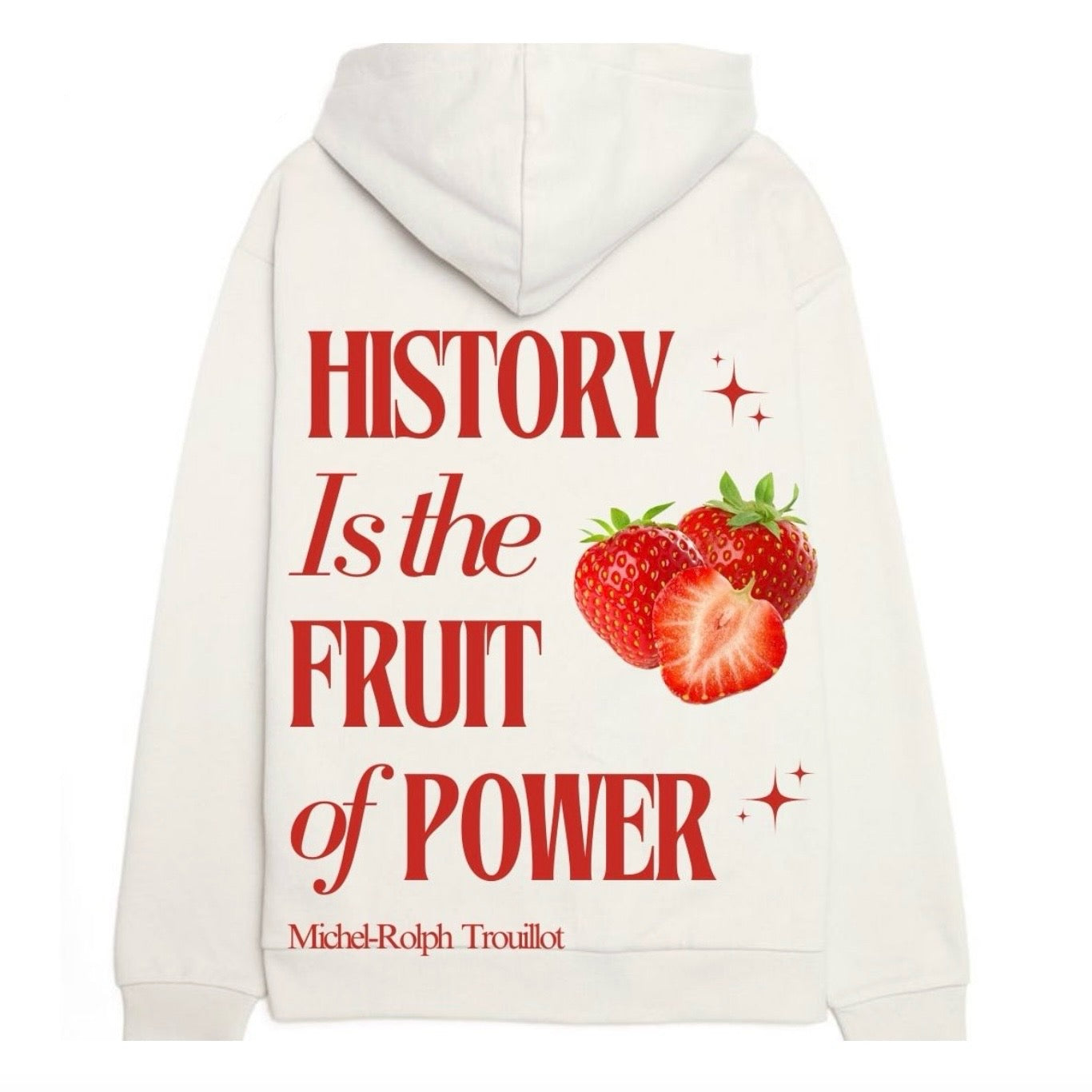 the fruit of power white hoodie
